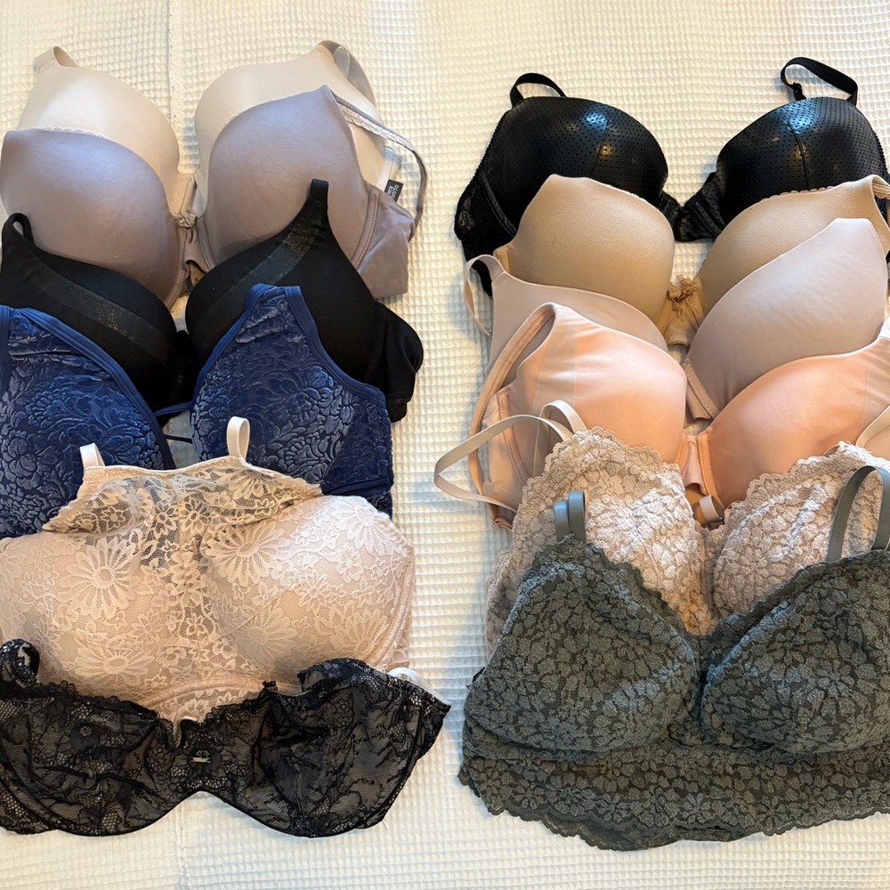 Aerie Black and Cream Bras Intimates Collection